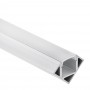 Profilo P23 Pollux in alluminio per Strisce LED 1m/2m + Copertura Opale/Trasparente